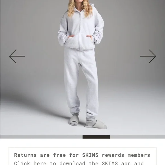 SKIMS Light Gray classic jogger sweatpants - Picture 2 of 6